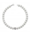 Bracciale Lelune da Donna - Classic in Perle Coltivate 6,5 - 7 mm e Boule in Oro Bianco 18 Carati