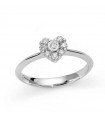 Miluna Ring - Heart in 18k White Gold with Natural Diamonds - 0