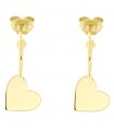 Rue Des Mille Earrings - I Sogni Son Desidi Hoop in 925% Gold Silver with Micro Heart