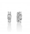 Miluna - Trilogy earrings in 18 white gold with natural diamonds - 0