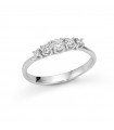 Miluna - Riviere Ring in 18k White Gold with Natural Diamonds - 0