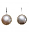 Della Rovere Earrings - Pendants in 925% Silver with Pink Baroque Pearls