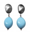 Lelune Glamor Earrings - in 925% Silver with Turquoise Paste