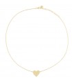 Rue Des Mille Choker for Women - I Sogni Son Desideri in 925% Golden Silver with Heart Pendant