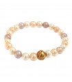 Nimei Bracelet - with 7.5-8mm Multicolor Freshwater Pearls and Polished Sphere - 0