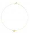 Rue Des Mille Choker for Women - I Sogni Son Desidi in 925% Golden Silver with Star Pendant