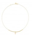 Rue Des Mille Choker - I Sogni Son Desidi in 925% Golden Silver with Dots and Girl's Pendant
