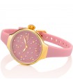 Hoops Watch - Nouveau Chérie Sliding Star Gold 30mm Pink with Crystals