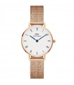 Daniel Wellington Watch - Petite Roman Numerals Melrose Only Time Rose Gold 28mm White