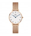 Orologio Daniel Wellington - Petite Roman Numerals Melrose Solo Tempo Rose Gold 28mm Bianco