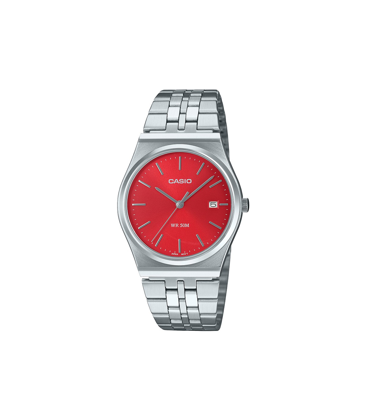 Casio Watch - Timeless - Silver - 35mm - Red - MTPB145D4A2VEF