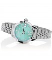 Hoops Watch - New Luxury Diamonds 2 Silver Time and Date 30mm Turquoise with Crystals