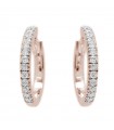 Buonocore Earrings - Eternity Round in 18k Rose Gold with White Diamonds 0.17 ct - 0