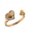 Buonocore Ring - Open in 18k Rose Gold with Hearts and Natural Diamonds - 0