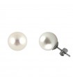 Orecchini Lelune da Donna - Classic in Oro Bianco 18 Carati con Perle Coltivate D'acqua Dolce 7,5 - 8 mm