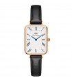 Orologio Daniel Wellington - Quadro Roman Numerals Sheffield Rose Gold Solo Tempo Nero 20x26mm Bianco