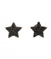Buonocore Earrings - Stars in 18k Rose Gold with 0.57 ct Black Diamonds - 0