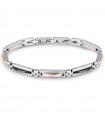 Sector Bracelet - Ceramic in 316L Steel with Black Ceramic and Rose Gold Inserts