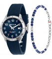 Special Pack Sector Men's Watch - 270 Time and Date 37mm Blue with Steel Bracelet