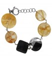 Della Rovere Bracelet - in 925% Silver with Apatite and Citrine Quartz