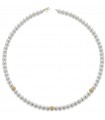 Collana Lelune da Donna - Classic in Perle Coltivate d'Acqua Dolce 4,5 - 5 mm e Boules in Oro Giallo 18 Carati