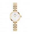 Orologio Daniel Wellington - Elan Lumine Gold Solo Tempo 22mm Bianco con Cristalli