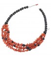 Red Lelune Women's Necklace with Coral - 0