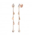 Buonocore Earrings - Dew Pendant in 18k Rose Gold with White Diamonds 0.19 ct - 0