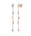 Orecchini Buonocore - Dew Pendente in Oro Rosa 18 carati a Goccia con Diamanti Bianchi 0,19 ct