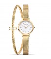 Special Pack Bering Watch with Women's Bracelet - Classic Solo Tempo Gold 22 mm White