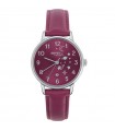 Breil Tribe Women's Watch - Paradise Tempo and Date Silver 30mm Fuchsia with Planets on the Dial