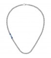 Collana Maserati da Uomo - Jewels in Acciaio 316L con Targa Blu