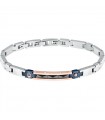 Bracciale Maserati da Uomo - Ceramic in Acciaio 316L con Elementi Neri e Tridente Rose Gold