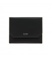 Pineider Credit Card Holder - in Black Smooth Calfskin with Flap - 0