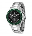 Maserati Watch - Competizione Chronograph Silver 43mm Black with Green Bezel