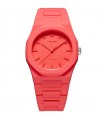 D1 Milano Watch - Polycarbon Coral Only Time 37mm Coral Red