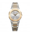 D1 Milano Women's Watch - Ultra Thin Edge Only Time 30mm Bicolor Silver and Gold