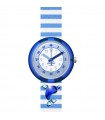 Flik Flak Watch for Children - Shine Bright Shining Dolphin Only Time Blue 32mm with Crystal Dolphin