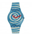 Orologio Swatch - Swatch X Tate Gallery Bourgeois's Spirals 41mm Blu con Spirali