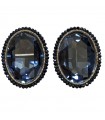 Sikè earrings - in 925% gold-plated silver with blue Swarovski and spinel