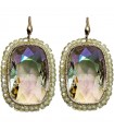 Sikè Earrings - in 925% Golden Silver Pendants with Swarovski and Yellow Zircons