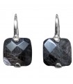 Della Rovere Earrings - Pendants in 925% Silver with Black Rutilated Quartz