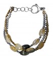 Della Rovere Bracelet - in 925% Silver with Hematite and Cat's Eye