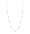 Lelune Necklace - Classic in 18K Rose Gold with Pink Freshwater Pearls 3.5-6.5 mm - 0