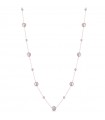Lelune Necklace - Classic in 18K Rose Gold with Multicolor Freshwater Pearls 3.5-6.5 mm - 0