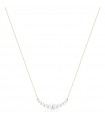 Lelune Necklace - Classic in 18K Yellow Gold with White Freshwater Pearls 3.5-6.5 mm - 0