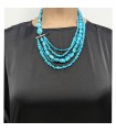 Della Rovere Necklace - in 925% Silver with Turquoise Stones