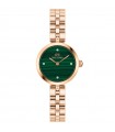 Orologio Daniel Wellington - Elan Lumine Malachite Rose Gold Solo Tempo 22mm Verde con Cristalli