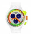 Swatch Watch - Neon Jelly Chronograph Transparent Matt 47mm Multicolour