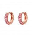 Orecchini Bronzallure da Donna - Miss a Cerchio in Argento 925% Rosato con Cubic Zirconia Rosa